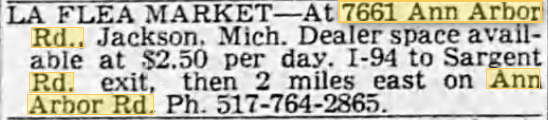 Arbor Way Pavilion - 1971 Ad For Flea Market (newer photo)